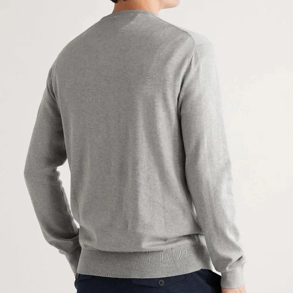 Polo Ralph Lauren Men's Gray Long Sleeve Crew Neck Pima Cotton Sweater Size XL